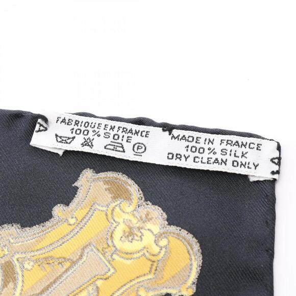 HERMES Black Silk Scarf - Picture 3 of 7